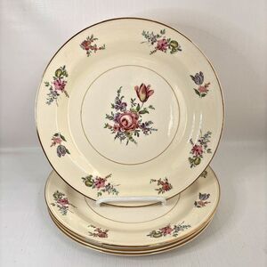 Vintage 1950s Homer Laughlin Priscilla Salad Plates Set 4 Made USA Cottagecore